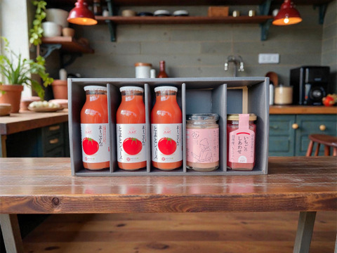 【冬ギフト】デリシャスBOX（とまとジュースといちごスプレッドの詰め合わせ）