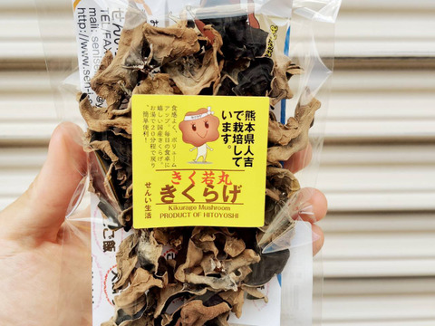 熊本県人吉産🐻4袋 x S20g 乾燥きくらげ たっぷり ポスト投函【20g×4袋】(熊本県産・人吉)