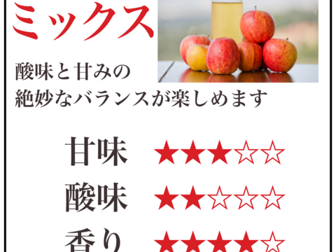まるで飲むりんご🍎✨3種の飲み比べセット 180ml×6本（ふじ2本、王林2本、Mix2本）大切な方へのギフトにも!!✨のし対応可能です🎁