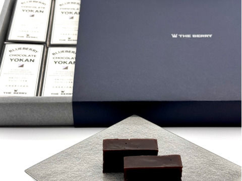 濃厚チョコ×ブルーベリー羊羹（ようかん）｜10個入り　ギフト箱