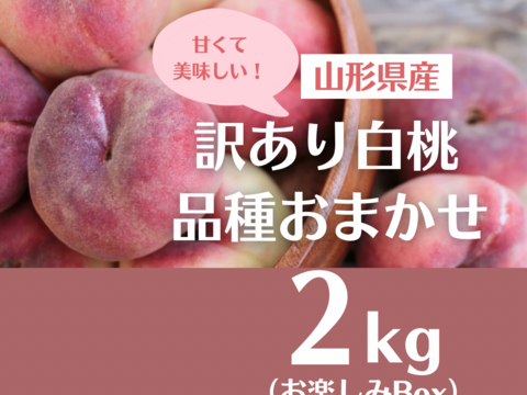 【 🍑お楽しみボックス🍑 】【 訳あり 】【 3000件突破‼️大人気‼️お試しに 】山形県天童産 桃 2.0k 【 果肉ジューシー 】さくらんぼとご一緒に！