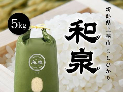 新潟県産コシヒカリ,和泉,5kg,令和7年新米,【受注後精米・農家直売】