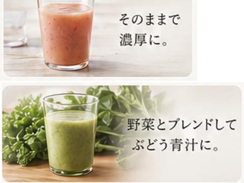 完熟ぶどうそのままスムージー 200g(冷凍)/クイーンニーナ&シャインマスカット※信州の環境にやさしい農産物認証