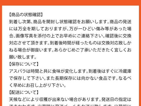夏アスパラ 1000g L程度 秋田県産 横手市産 ピーラーレスアスパラ 朝穫れ新鮮