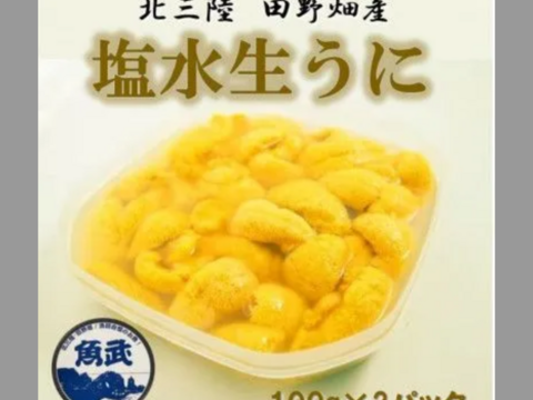 北三陸たのはた産　塩水生うに　100gx３パック