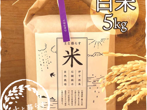 【土と暮らす】自然栽培米 イセヒカリ・白米5kg