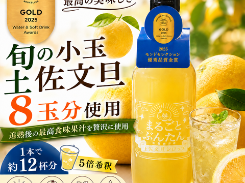 モンドセレクション金賞受賞 土佐文旦8玉分使用 土佐文旦シロップ 360ml