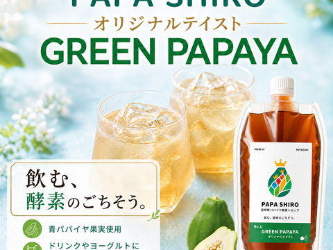 パパイア王子 宮崎パパイア酵素シロップ 酵素シロップ シロップ 250ml 希釈ドリンク 酵素 青パパイヤ スーパーフード パパイン酵素 日本産 ポリフェノール パパイヤ
