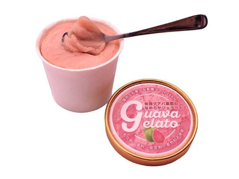 かわいいピンクのジェラートアイス「有機グアバ農園のなめらかジェラート」