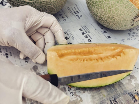 2種類の味わい！メロン レノン・ムーンライト 2玉化粧箱入り 1玉1.7kg以上