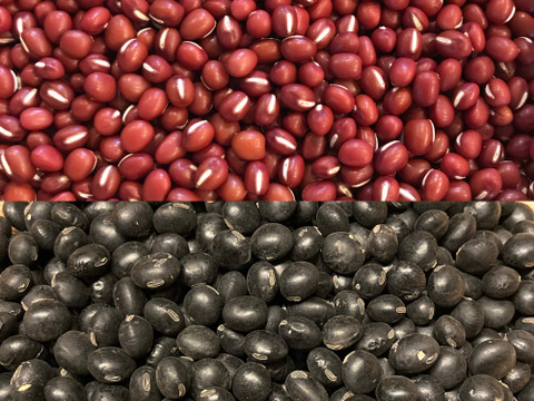 小豆1㎏＋黒豆1㎏＝計2㎏★北海道産★農薬化学肥料･除草剤不使用🫘☺️