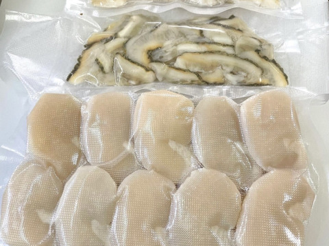 日間賀島産❗️《貝が旬》
（旨味抜群）『平貝‼︎』8枚‼︎下処理をして、特大貝柱、紐、玉を分けて真空で送ります！
《今が旬の高級貝特売❗️》