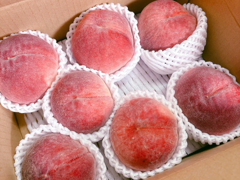 【7月下旬】かたい桃「なつっこ」約2kg・6～8玉１箱山梨県南アルプス上宮地産