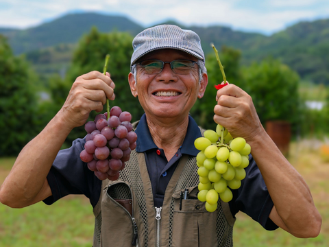 【数量限定】ベランダでブドウ！【巨峰】３房  苗ごと！