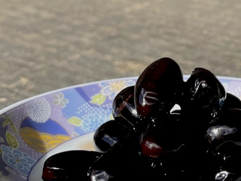 黒く艶めく甘い黒豆煮に♪A級品とB級品セット！2025年丹波篠山黒大豆 A級500g＋B級250g / レシピ付き