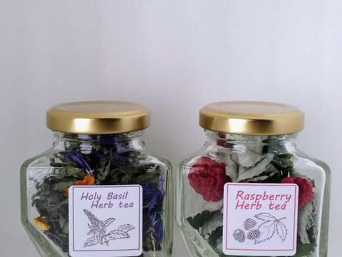 ♡アーユルヴェーダ万能のハーブ❣ホーリーバジルティー《花茶 瓶入り》【国産・農薬不使用・添加物無添加】プレゼントにも！