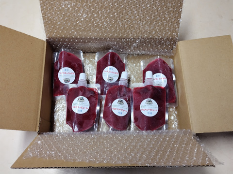 信州上田産冷凍ラズベリーピューレ１００g×６ｐ