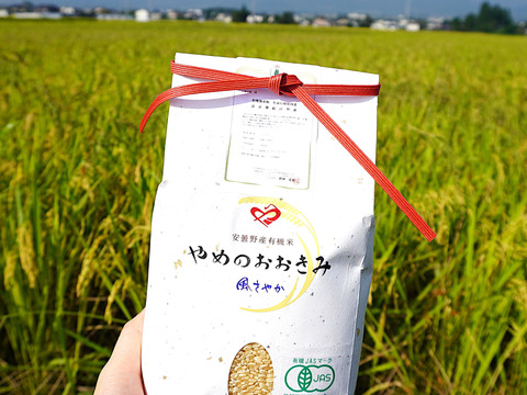 【冬ギフト】【年末限定】オーガニック米＆貴重なお餅詰め合わせ【有機JAS取得】「風さやか」白米１㎏、【幻の米】古代米「 ひめみどり」お餅４個 詰め合わせ ※化粧箱入り