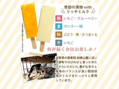 酪農家が本気で作った 葛アイスキャンディ 20本 4種×5本 ミルク コーヒー 抹茶 季節の果物
