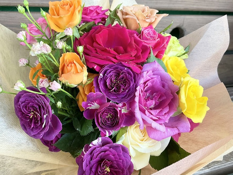 自立する花束▶マジカルブーケ(色おまかせ10～15本)