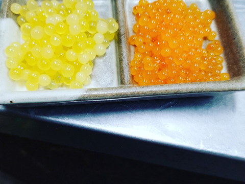 [期間限定]超貴重！ギンヒカリ&イワナのイクラ塩漬けセット！(各200㌘)ご飯にのせて二色丼にぜひ！