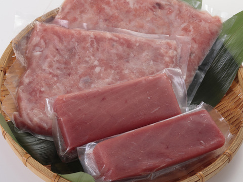 【夏ギフト】美味さ格別👌旨味爆発💥みやび鮪【赤身と粗挽きたたき計400g】赤身柵200gとたたき(ﾈｷﾞﾄﾛ)200gのセット※熨斗対応可
