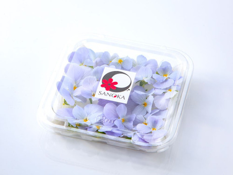 美食の演出！エディブルフラワー『SANOKA』ビオラ ヘブンリーブルー 20輪入り 食用花 ケーキ スイーツ デコレーションにも！