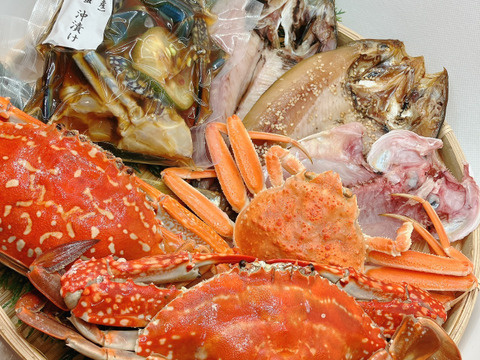 【浜名湖＆遠州灘産】干物とカニのバラエティ5000円セット