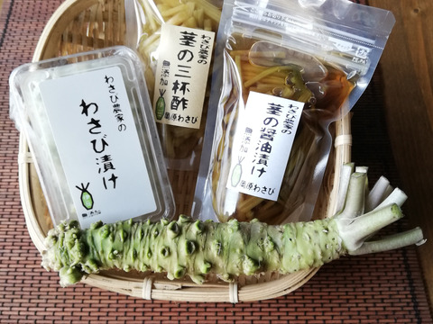無農薬わさびと無添加漬物セット 小