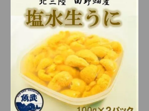 北三陸たのはた産　塩水ウニ 100gx2パック