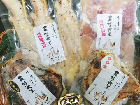 美味セット！！天草大王地鶏のとりすき＆モモムネ&大手羽先・タタキセット