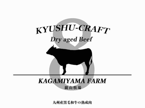 九州クラフト黒毛和牛熟成肉セット　合計950g