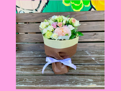 自立する花束▶マジカルブーケ(色おまかせ20本程度)