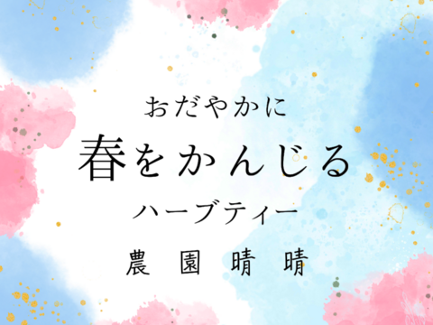 おだやかに春かんじるティー　季節のかわりめトトノエに　5包（１包でポット500ml/煮出し１ℓ）