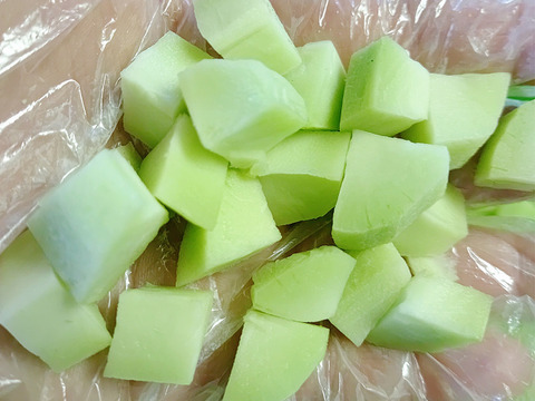 【冷凍】ブロッコリーの茎　カット済 １００ｇ×３パック　高知県産　ご家庭用　ペット用にも