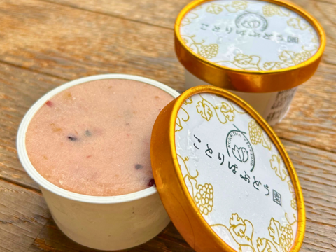 【冬ギフト】ぶどう農家のこだわりジェラート＆シャーベット　5種各3
個(計15個)