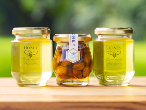 贅沢～にすべて非加熱！はちみつ2種＋アーモンドはちみつ漬けセット