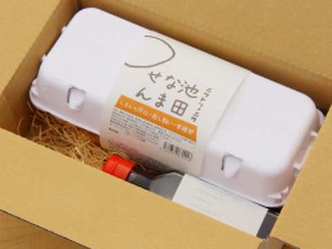 【残暑見舞い】卵かけご飯セット ( 放し飼い有精卵10個+専用醤油120ml) 熨斗付き・夏ギフト