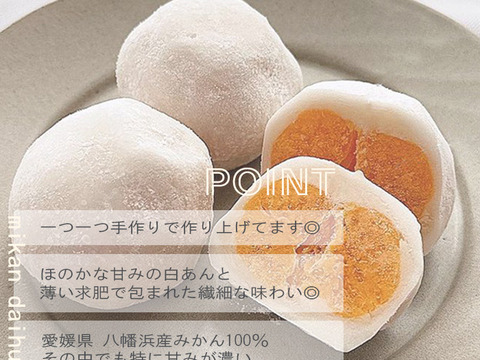 みかん大福「しずく珠（だま）」業務用６個入《冷凍》"本物産地の味"  口いっぱいに広がる果汁に感動!!