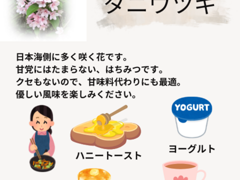 【非加熱･無添加】こだわり国産生はちみつ　タニウツギ　500g