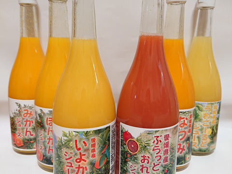 愛媛県産みかんジュース６種詰合わせ（6本）