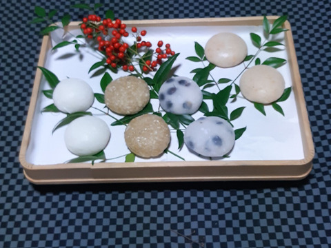 【ネコポス配送】新米の香り「つきたてまる餅」（白餅＋玄米餅各６個入）