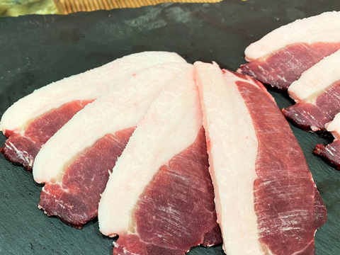 イノシシローススライス肉300ｇ【しつこさのない脂身】甘みのある野生肉　ご家庭で食べやすい！
