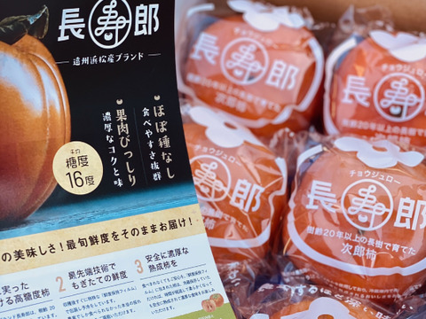 【冬ギフトお歳暮用！】長生き次郎柿『長寿郎』大きい3Lサイズ6玉入り