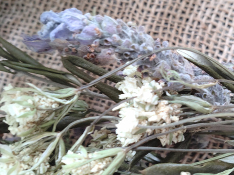 【単品用】ドライフラワー①あじさい、ホソムギ ②オルレア、ラベンダー、オリーブ※①と②のセットでお届け☆ドライフラワー 二束❀長さ約27cm🏣ゆうパック☆現品限り