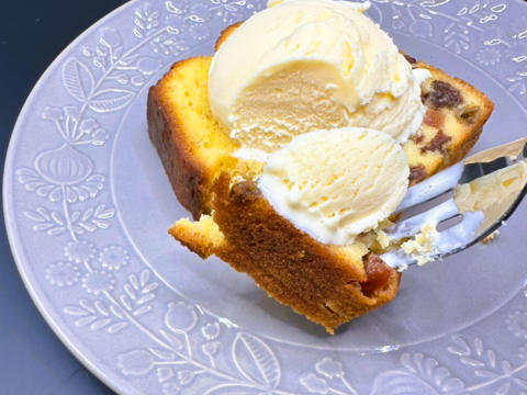 ～モニターが選んだベストな組み合わせ～ふくたまごアイス×ふくたまごパウンドケーキ