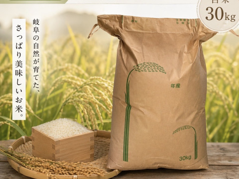 自家生産でこだわりあり！岐阜 ハツシモ　令和7年産  白米30Kg🍚