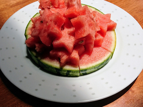 春の小玉スイカ☆長崎県産　2玉入り（1玉2kg前後）