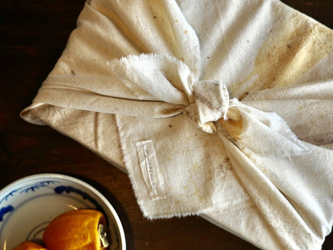 【冬ギフト】自然栽培あんぽ柿　桐箱＆柿渋染風呂敷　大（1kg）