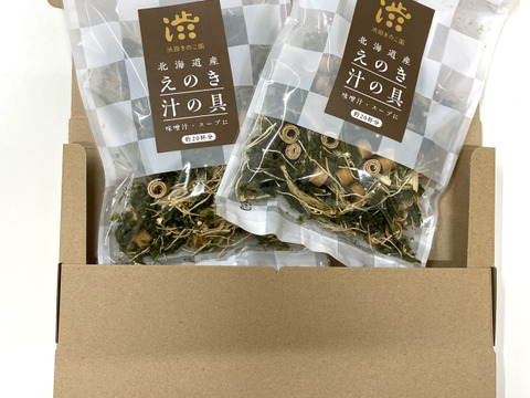 ★北海道えのき汁の具★【北海道産】えのきと国産海苔を使用！お味噌汁の具に困ったときにとっても便利！パッとはなしてちょい足し！北海道産えのき汁の具30ｇ×2個